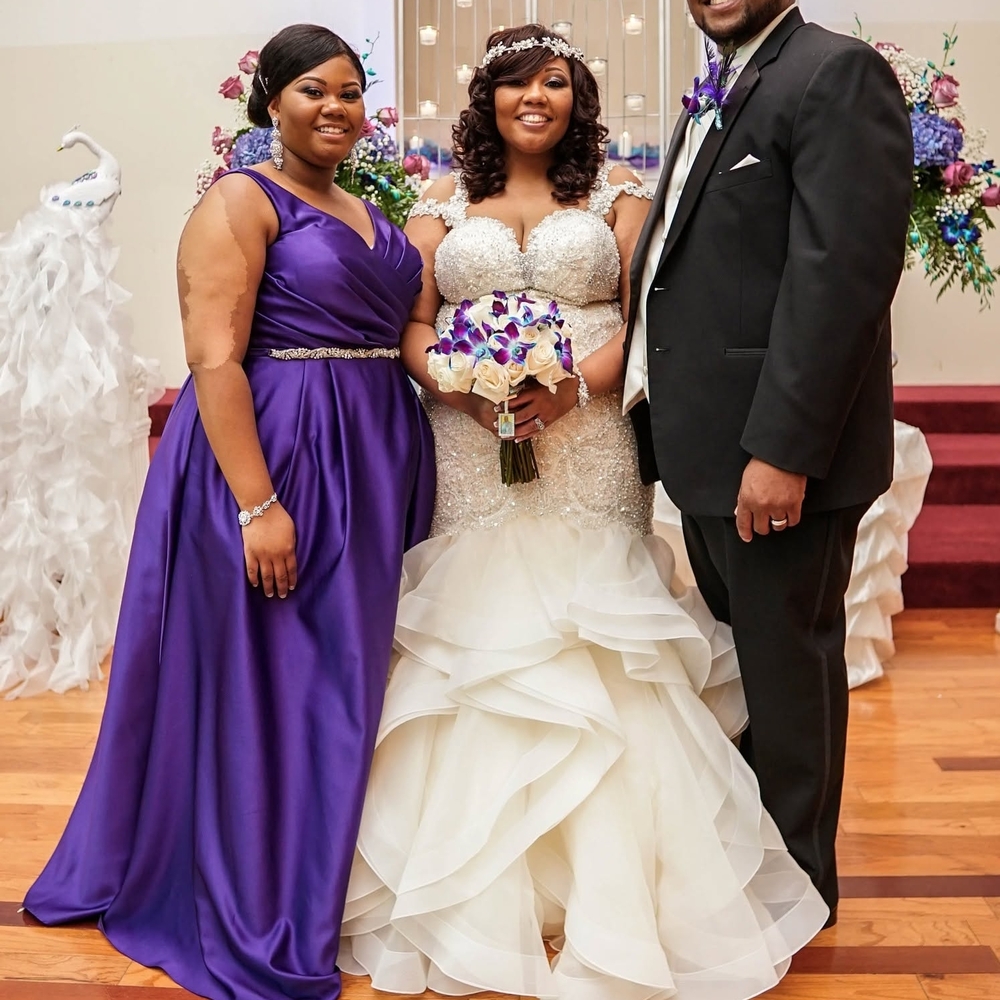 Purple Bridesmaid Dress (Rhinestone Belt not included)